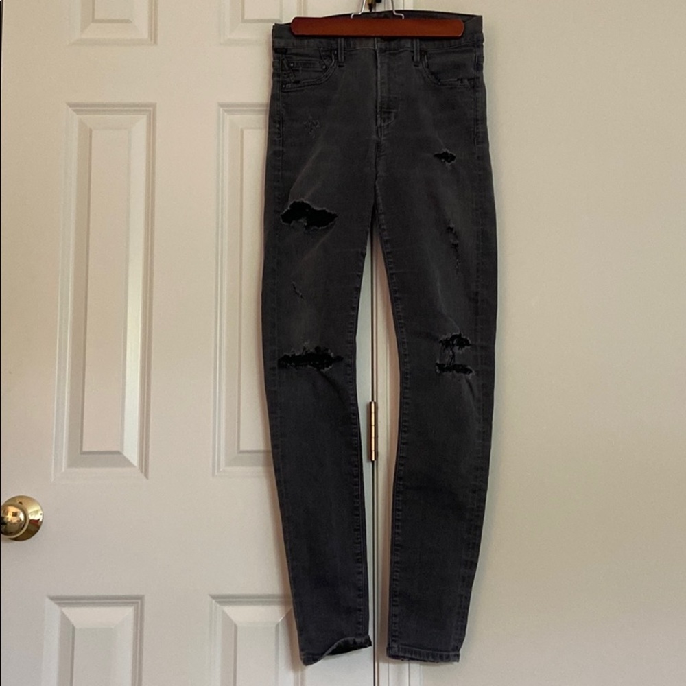 Citizens of Humanity high rise skinny grey jeans